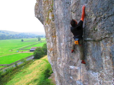 The toe profile was great for routes such as Frankie... at Kilnsey &b+