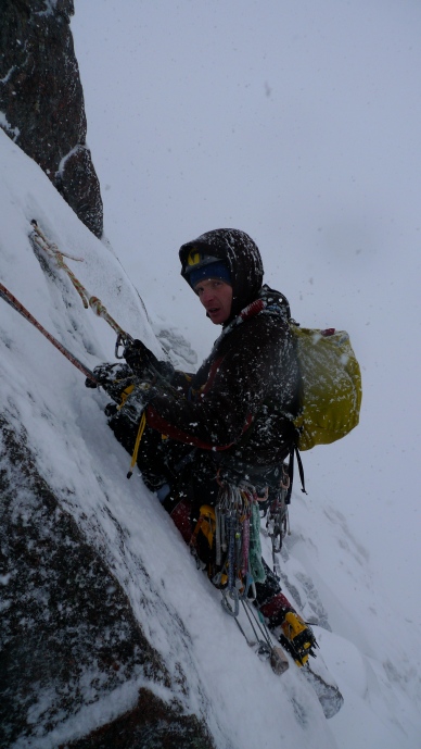 Belaying in weather like this requires a decent belay parka!