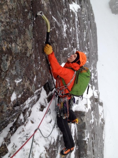 Jttnar Vanir Salopette - great for technical mixed climbing such as that found on Gargoyle Wall, Ben Nevis