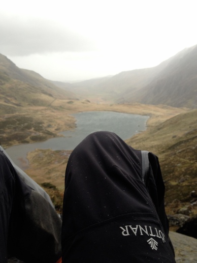 Jttnar Vanir Salopette - great protection from the rain. Here seen used on some technical scrambles on the Idwal Slabs, North Wales.