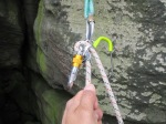 In guide mode, quite handy to pull the underneath rope.