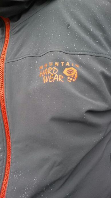 Mountain Hardware Super Chockstone Jacket - the DWR finish worked well!